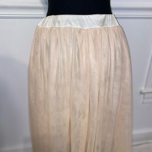 Baluoke Cream Chiffon Skirt One Size